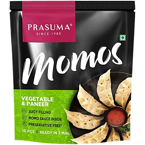 Prasuma Vegetable & Paneer  Momos [10 Pieces]