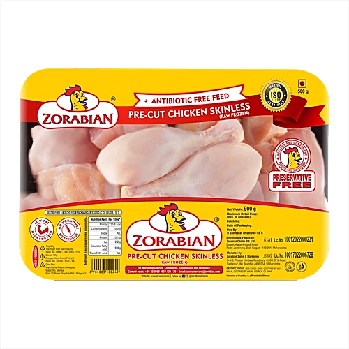 Zorabian Pre Cut Chicken Skinless (half) [500 Gms]